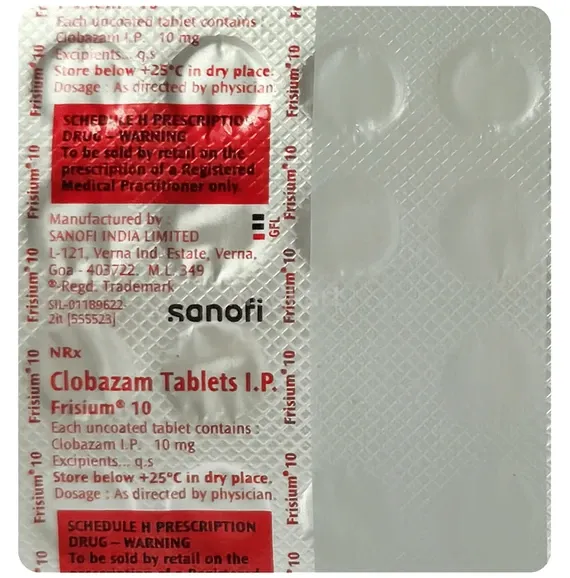 frisium 10mg tablet 15's